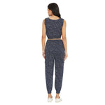 Women Printed Standard Navy Blue Jumpsuits & Sets