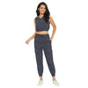 Women Printed Standard Navy Blue Jumpsuits & Sets