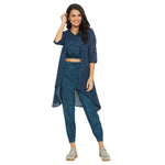 Women Printed Standard Navy Blue Jumpsuits & Sets