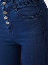 Cotton Flower Child Denim Jeans Navy Blue