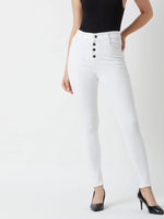 Cotton Self Love Club White Jeans White