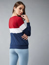 Contrast Colour Blocked Casual Sweatshirt