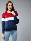 Contrast Colour Blocked Casual Sweatshirt