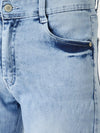 Cotton Block Out Haters High rise Jeans Light Blue