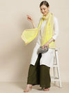 Juniper Yellow Georgette Printed Dupatta