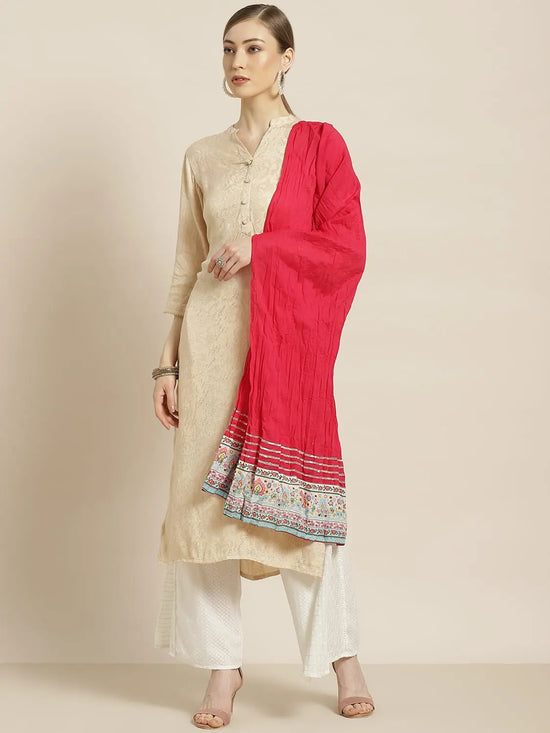 Juniper Red & Blue Cotton Voile Dupatta