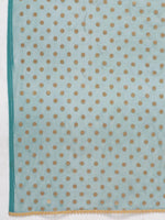 Juniper Green Net Polka Print Dupatta