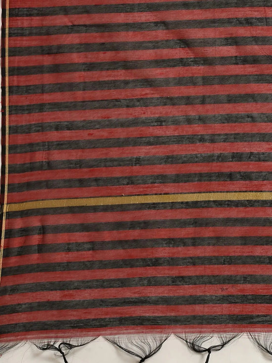 Juniper Maroon Chanderi Woven Dupatta