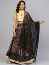 Juniper Black Net Solid Dupatta