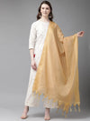 Juniper Gold Chanderi Cotton Dobby Dupatta