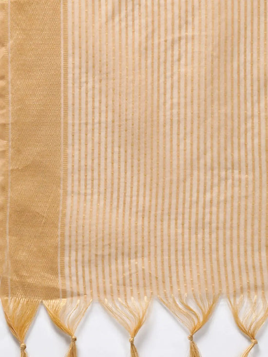 Juniper Gold Chanderi Cotton Dobby Dupatta