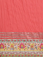 Juniper Red & Mustard Cotton Voile Dupatta