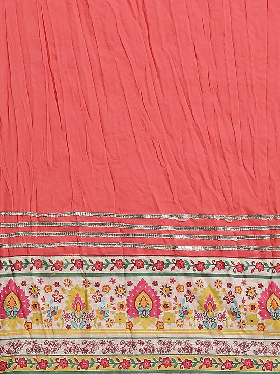 Juniper Red & Mustard Cotton Voile Dupatta