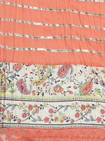 Juniper Coral Cotton Voile Solid Dupatta