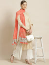 Juniper Coral Cotton Voile Solid Dupatta