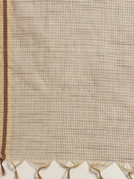 Juniper Brown Chanderi Woven Dupatta