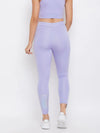 Clovia Snug Fit Active Ankle Length Tights in Lilac