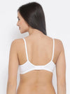 Clovia Non-Padded Non-Wired Full Coverage Bra in White - Cotton Rich