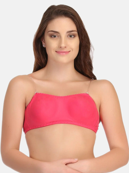 Clovia Cotton Rich Non-Padded Non-Wired Bra with Detachable Transparent Straps