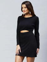 Rigo Women Black Cutout Dress