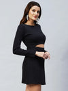 Rigo Women Black Cutout Dress