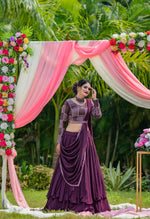 Assorted Premium Quality Wine Akshu Lehenga