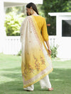 Juniper Mustard Mono Viscose Festive Wear Embroidered Straight Kurta Palazzo Dupatta Set