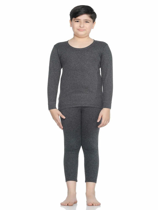 Bodycare Unisex Sets Round Neck Full Sleeves Pack Of 1-Charcoal Melange