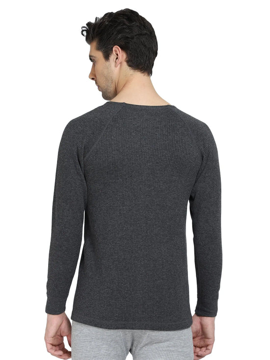 Bodycare Mens Tops Round Neck Full Sleeves Pack Of 1-Charcoal Melange