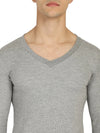 Bodycare Mens Tops V Neck Full Sleeves Pack Of 1-Gray Melange