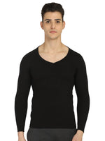 Bodycare Mens Tops V Neck Full Sleeves Pack Of 1-Black