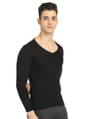 Bodycare Mens Tops V Neck Full Sleeves Pack Of 1-Black