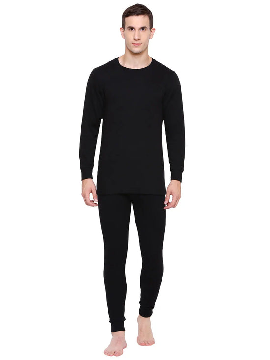 Bodycare Mens Thermal Tops Round Neck Full Sleeves Pack Of 1-Black