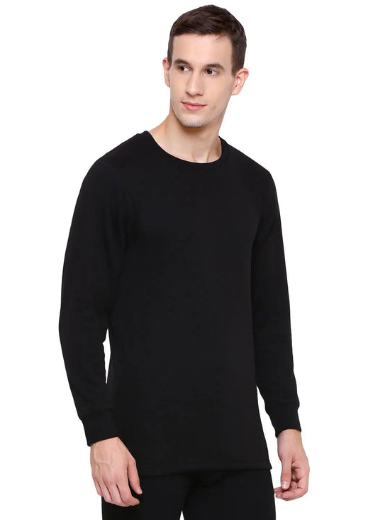 Bodycare Mens Thermal Tops Round Neck Full Sleeves Pack Of 1-Black