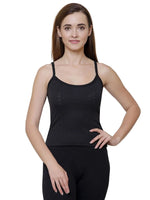 Bodycare Black Solid Women Thermal Camisole Top-Pack Of 1