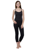 Bodycare Black Solid Women Thermal Camisole Top-Pack Of 1