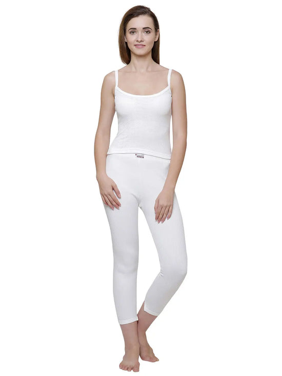 Bodycare Off White Solid Women Thermal Camisole Top-Pack Of 1