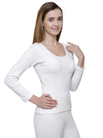 Bodycare Womens Thermal Tops Round Neck Full Sleeves Pack Of 1-White