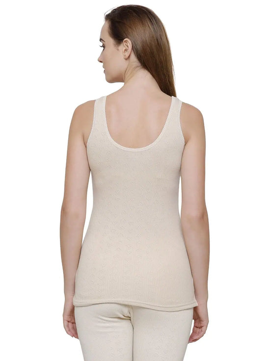 Bodycare Womens Thermal Tops Round Neck Sleeveless Pack Of 1-Skin