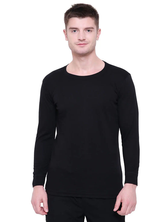 Bodycare Mens Thermal Tops Crew Neck Full Sleeves Pack Of 1-Black