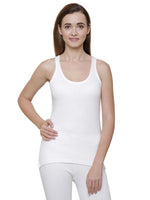 Dyca Womens Thermal Tops Round Neck Sleeveless Pack Of 1-Off White