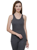 Dyca Womens Thermal Tops Round Neck Sleeveless Pack Of 1-Grey Melange