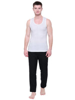 Bodycare Mens Thermal Tops Round Neck Sleeveless Pack Of 1-White