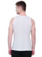 Bodycare Mens Thermal Tops Round Neck Sleeveless Pack Of 1-White