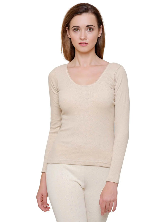 Bodycare Womens Thermal Tops Round Neck Full Sleeves Pack Of 1-Skin