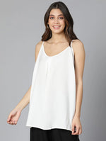 Pastel White Partywear Women Top