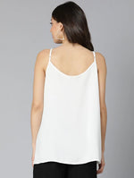 Pastel White Partywear Women Top