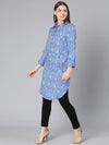 Mustard Floral Print Long Women Tuinc