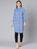 Mustard Floral Print Long Women Tuinc