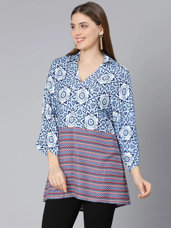 Multiprinted Casual Women Tunic